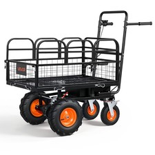 Vevor Electric Utility Cart Power Wagon Wheelbarrow 36v 432 Wh Battery 660 Lbs