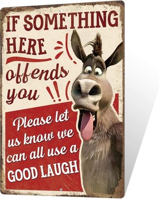 Putuo Funny Sarcastic Tin Metal Signs Home Décor For Man Cave Decor Garage  I'm 