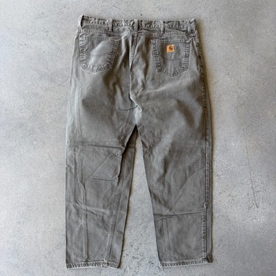 Vintage Carhartt Brown Canvas Work Pants Heavy B72 TMB Brown Made USA Mens 40x31