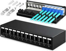Patch Panel 12 Port Blank Keystone Patch Panel STP UTP Compatible with LC/SC/ST/