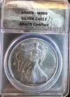 2012 American Eagle ANACS MS-69 Certified US Mint Bullion-0.999 Silver 1 Oz Coin