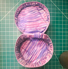 Purple & Pink Striped Zip-Around Makeup Case Cosmetic Bag — photo 1