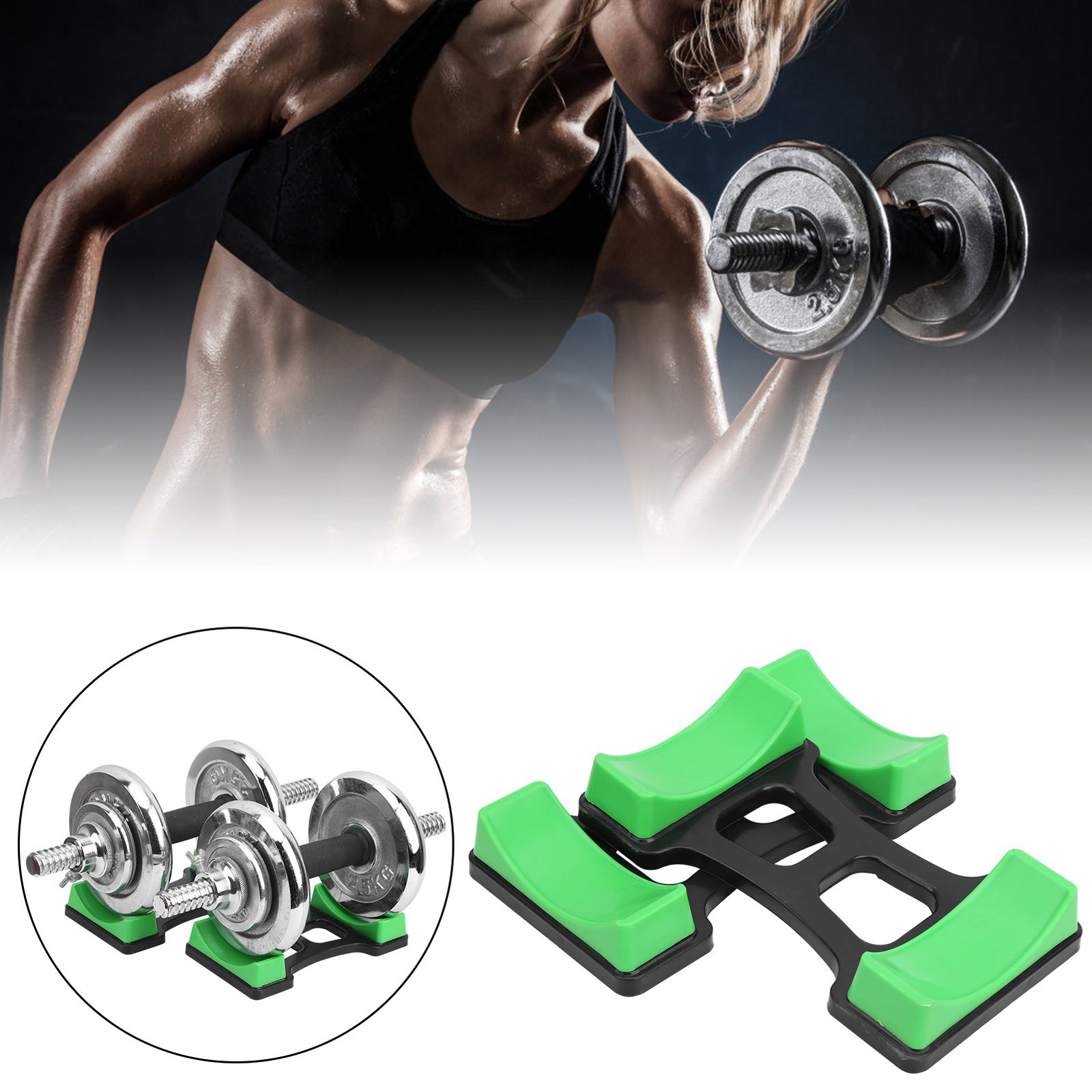 1 Paio Supporto Manubri Supporto Stabile Impedisci Rotolamento Manubri Rack per YGDY foto 4