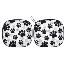 Auto Drive UV Protection Automotive Window Shades,  paw print