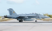 Boeing EA-18G Growler VAQ-131 Lancers Navy Mahogany Wood Model Small Scale 1/72