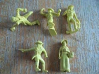 1950's MARX  Western Town Playset 5 pale yellow Town Cowboys