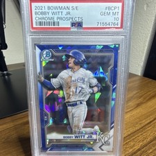 Topps 2021 Bowman Sapphire Chrome Bobby Witt Jr. #BCP-1 Rookie PSA 10 Royals