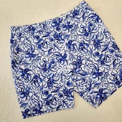 RXL Ralph Lauren Golf Shorts Men s Sz 38 Blue Ocean Print Stretch Flex