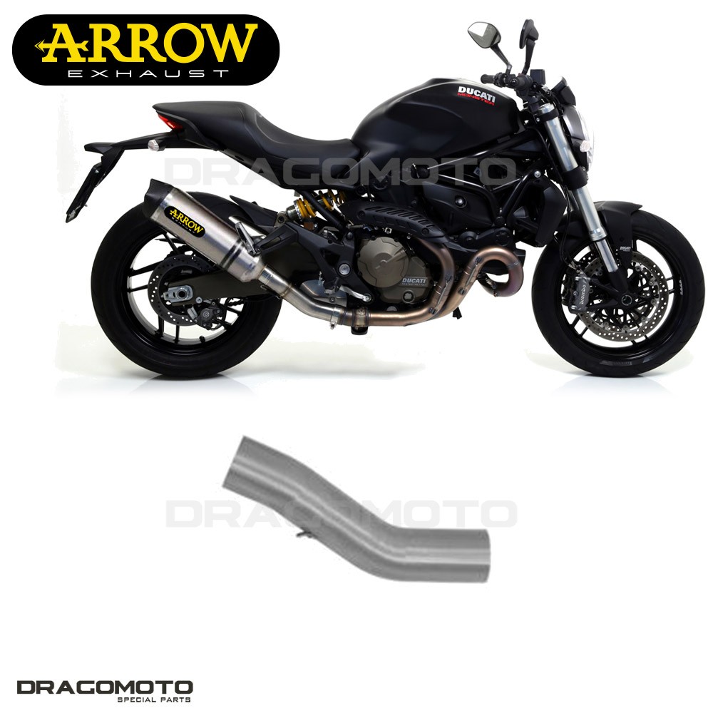 Tuyaux d'échappement Arrow homologués avec catalyseur pour moto Ducati Monster 821