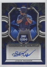 2023 Panini Elite Extra Edition Hidden Gems Blue Logan Wagner #HG-LWG Auto 14lt