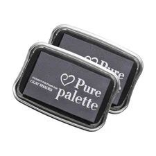 2pcs 1.8 x 3" Washable Finger Ink Pad for Rubber Stamps Craft, Gray