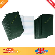 12-Pack Green Military Memorandum Book, 3.25” x 5.5” - 144 Pages, for Note and M