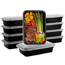 10Pack 35oz Meal Prep Containers Disposable Food Storage Containers with Lids...