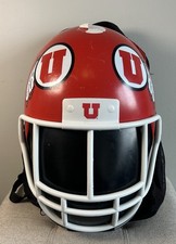 Utah Utes NCAA Collegiate Football Helmet Backpack Star Sport NWT & Plastic Coat