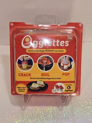 Egglettes Hard-Boiled Egg Cooker Set (4 Egg Cups) As Seen on TV   NIP   