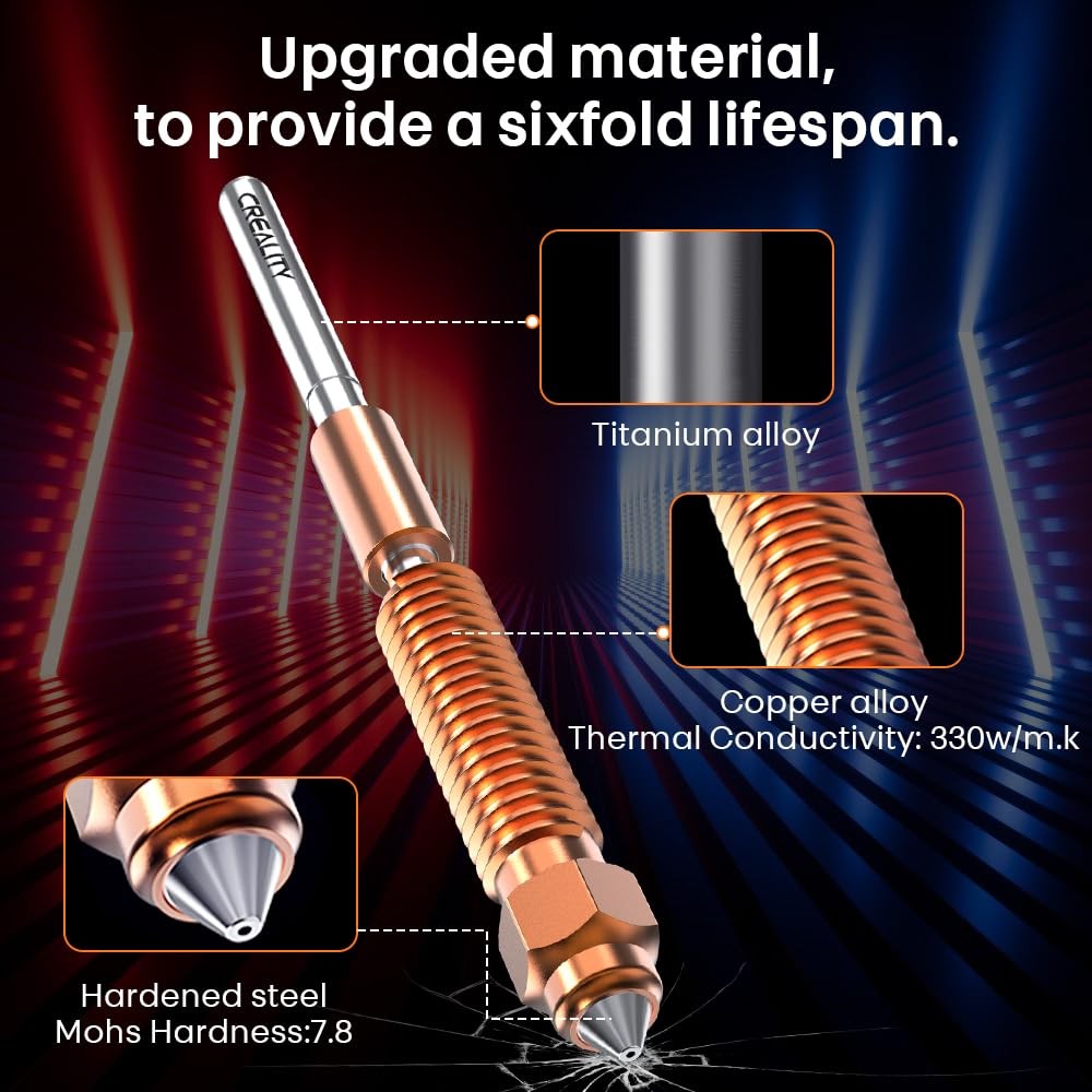 Creality Ender 3 V3 SE Hotend, 3 KE Ceramic Heating Block Kit with... 