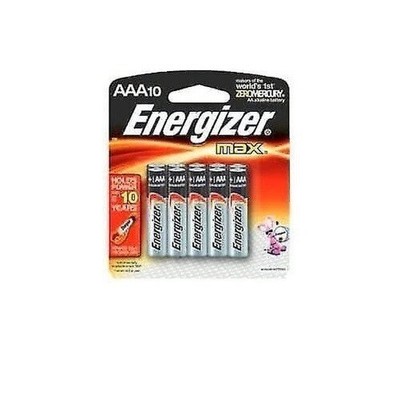 Energizer 10992 - AAA Cell 1.5 Volt MAX Battery (10 Pack) (E92CP-10)