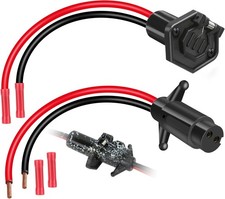 Waterproof trolling motor plug connector set