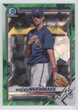 2021 Bowman Sapphire Chrome Prospects Green Refractor /125 Braden Shewmake 0s9t