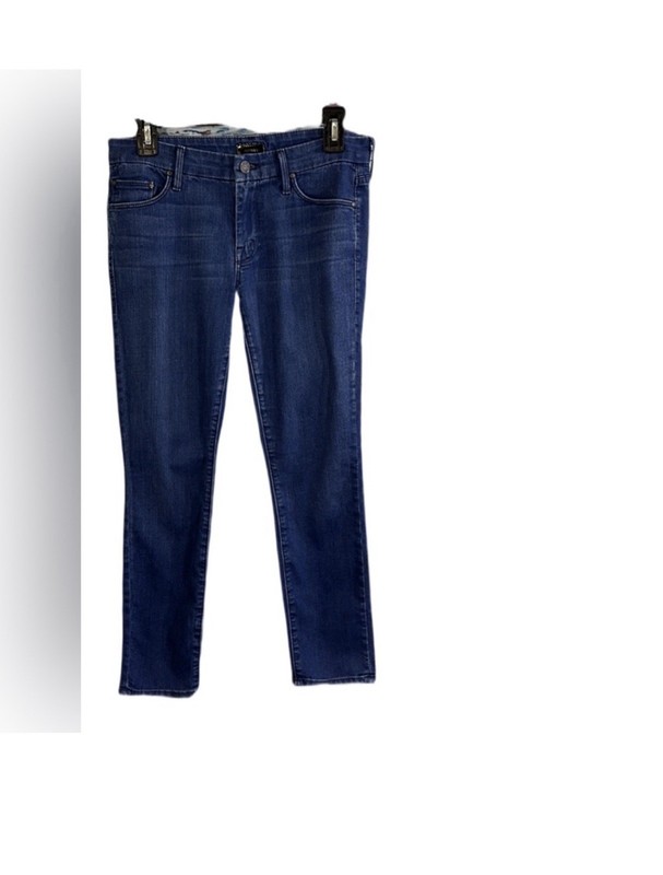 MOTHER The Looker Crop Jeans Bright Eyes Size 28 Dark Blue Denim Made in USA