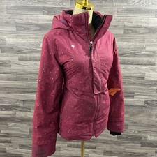 Obermeyer Girls Teen XL 18 Insulated Ski Snowboard Jacket Pink Hooded Puffer