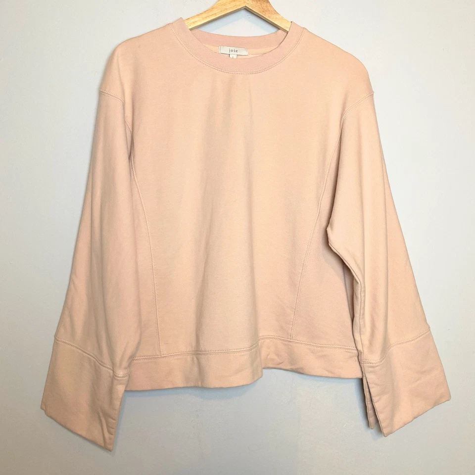 Joie Ashton Rosa Cielo Mangas Anchas Oversize Tejido Sudadera Talla L Foto 2 de 4