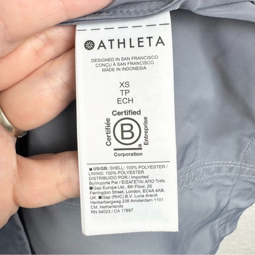 NWT Athleta Everyday Anorak Longline Full Zip Hooded Jacket Coastline Blue Sz XS - Picture 14 of 16