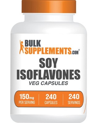 BulkSupplements Soy Isoflavones Capsules - 150mg per Serving - 240 Capsules