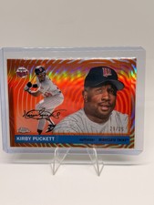 2025 Topps Chrome Platinum Kirby Puckett #448 Orange /25 Refractor SSP