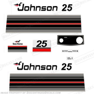 Fits Johnson 1982 25hp Electric Decals
