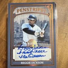 Leaf 2025 Bronx Legacy Penstripes Autograph Reggie Jackson #P-RJ2 17/25 Yankees