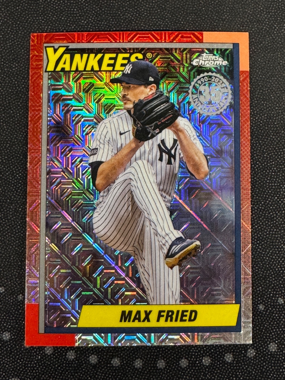 2025 Topps Update #U90C-24 Max Fried 1990 35th Anniversary Mojo New York Yankees