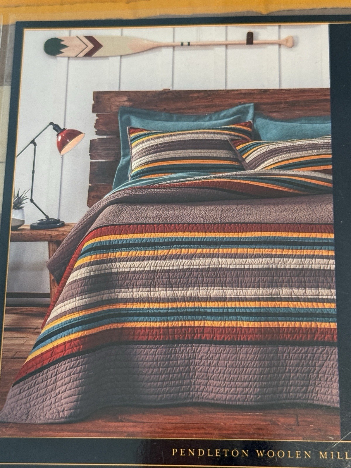 Pendleton 3 Piece Quilt Set Queen Classic Stripe Shams Pillo