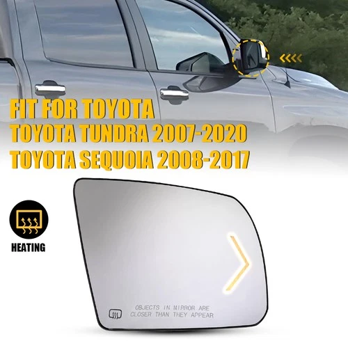 For 2007-2017 Tundra Sequoia Heated Signal Right Passenger Side Mirror Glass EXD