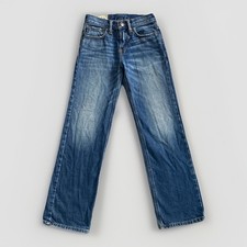 Abercrombie 1892 A F Boys Jeans Classic Straight Sz 12 Slim Blue Cotton Denim