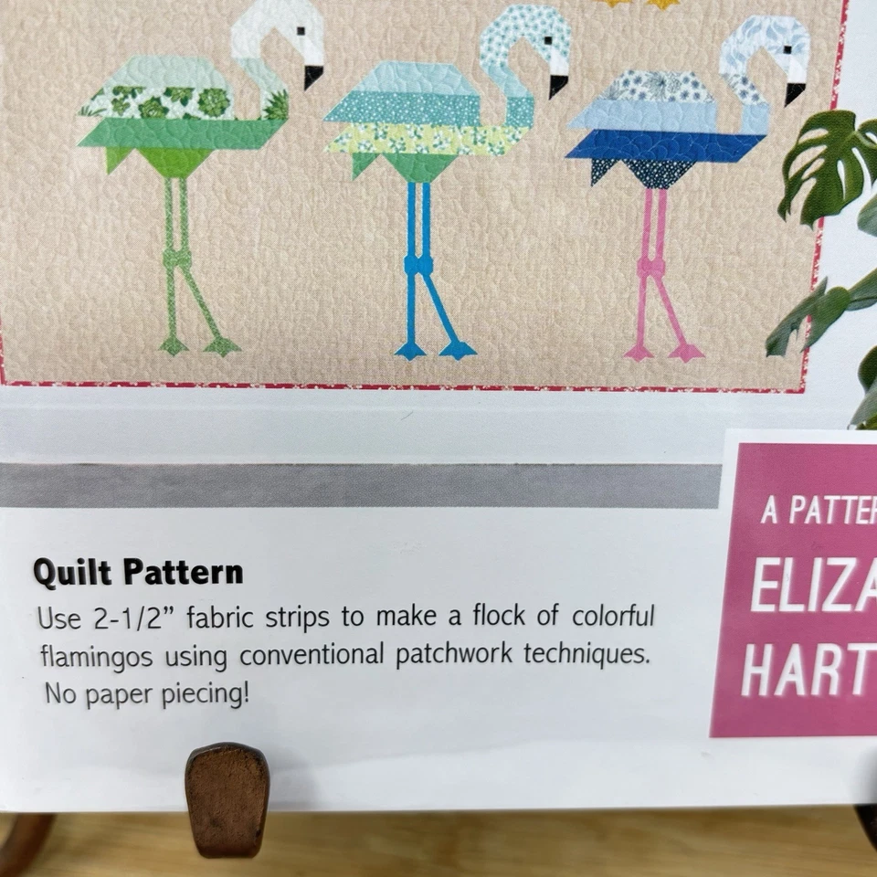 FLORENCE FLAMINGO Quilt Pattern by Elizabeth Hartman 2 Sizes Chart Fabric Strips - Image 3 of 4