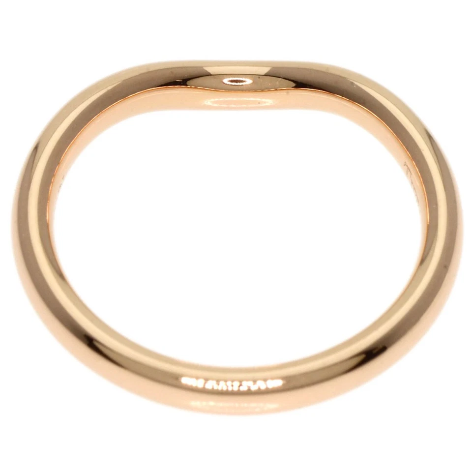 TIFFANY&Co.  Anillo de diamantes banda curva 1P oro rosa K18 damas [usado] Foto 4 de 4