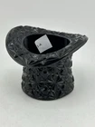 vintage fenton glass top hat Black Daisy Button. Free Shipping