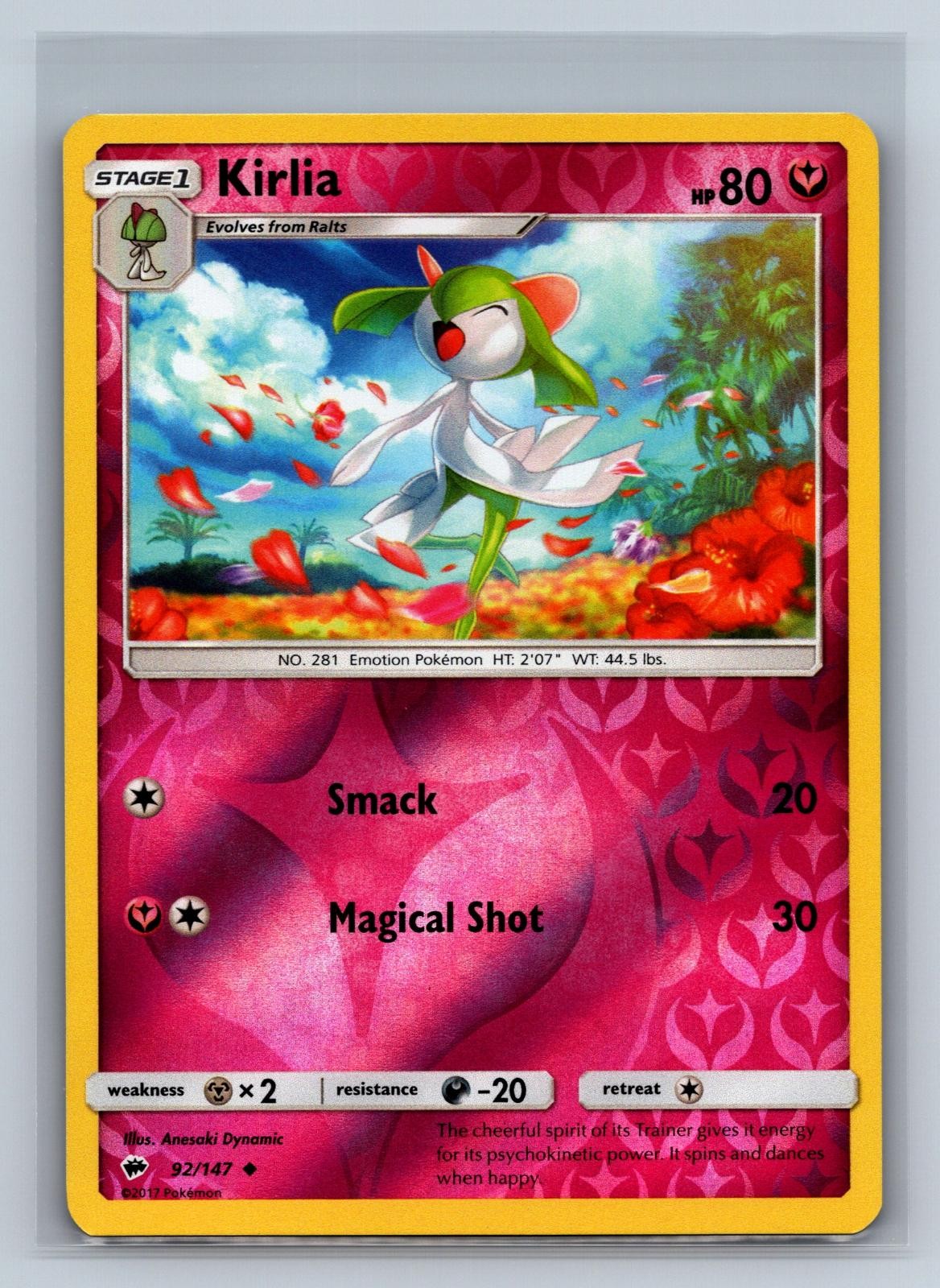 Kirlia 92/147 Uncommon Burning Shadows Pokemon Reverse Holo NM/M 725c-55
