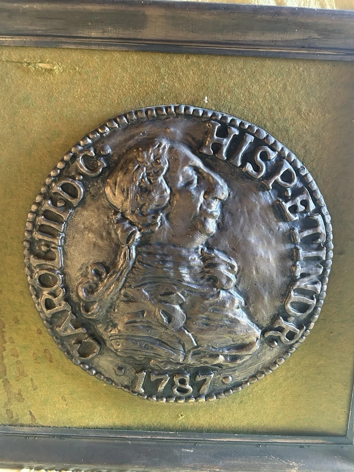 Moneda de Colección Arte Moneda Española 1787 España Carlos III, 4 Escudos Yeso Años 70 Foto 3 de 4