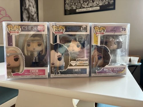 Funko Pop! Rocks Lot – Cher & Whitney Houston (3 Figures)
