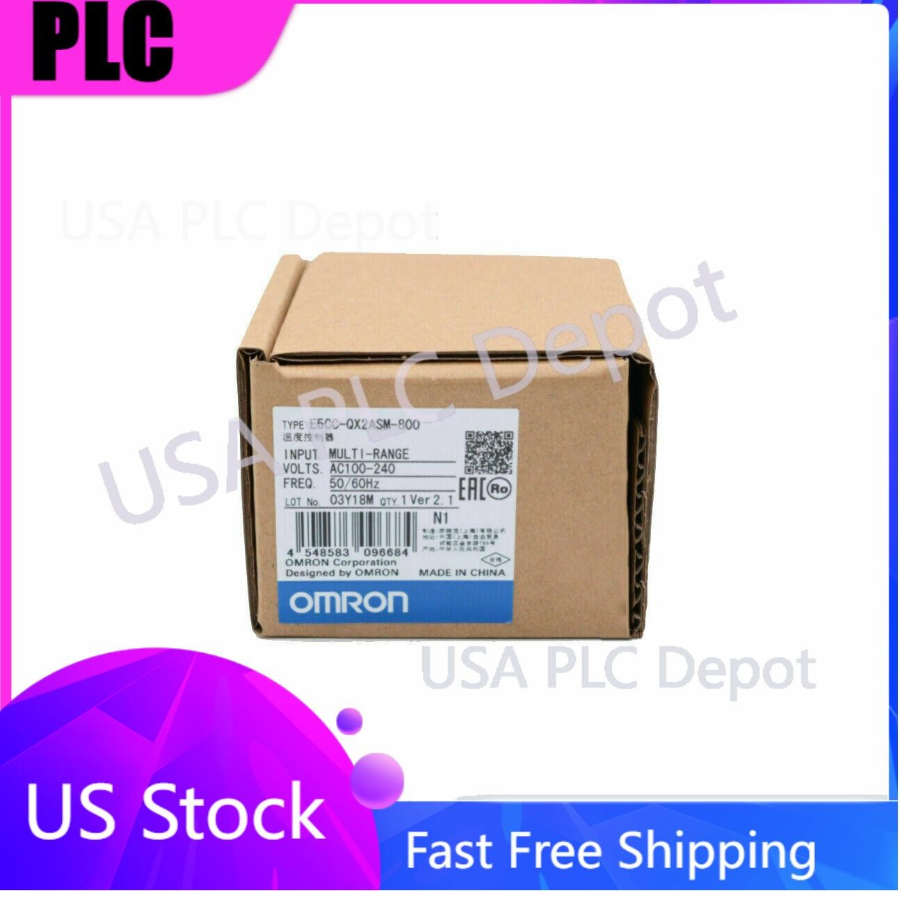New in box Omron E5CC-QX2ASM-800 Temperature Controller 100-240VAC E5CCQX2ASM800