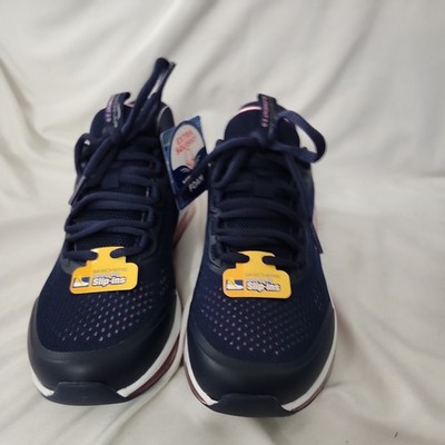 Skechers Skech-Air Element 2.0 Shoes Womens 8 Navy Pink Hands Free Slip-ins NEW