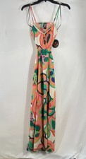 Billabong Women's Mami Wata True Desire Smocked Psychedelic Maxi Dress Sz S NWT
