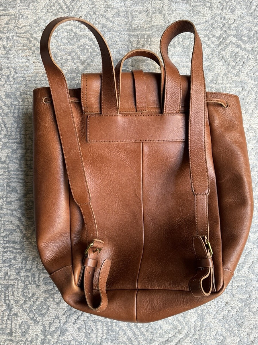 Madewell The Transport Rucksack English Saddle Brown Leather Large