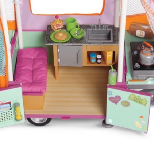 American Girl Doll CAMPER pop up ADVENTURE Camper VEHICLE Car trailer PLAYSET