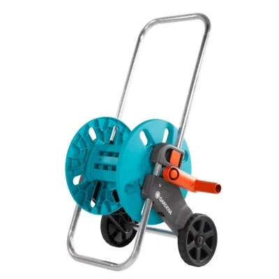 NEW Gardena Garden Watering Hose Pipe Fittings Clever Roll Hose Storage Trolley