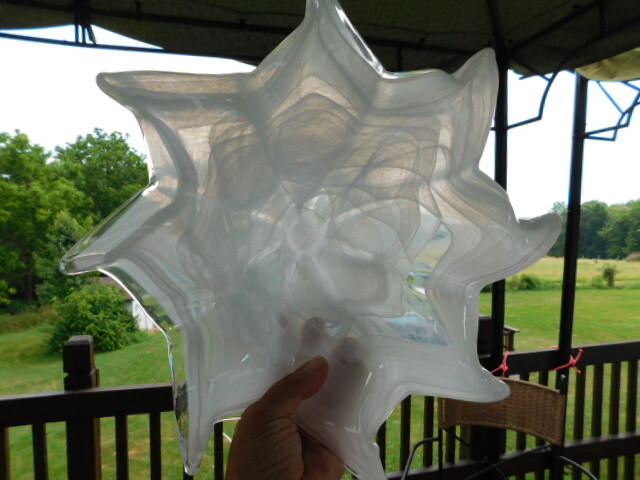 vintage retro Mid Century Modern table centerpiece bowl Viking glass glassware