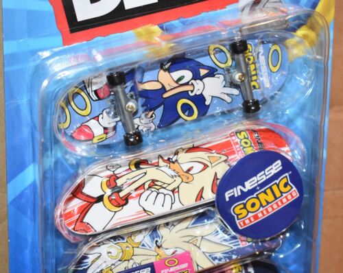 Tech Deck Finesse Sonic the Hedgehog Rings fingerboard 4 PACK NEW - Picture 2 of 5