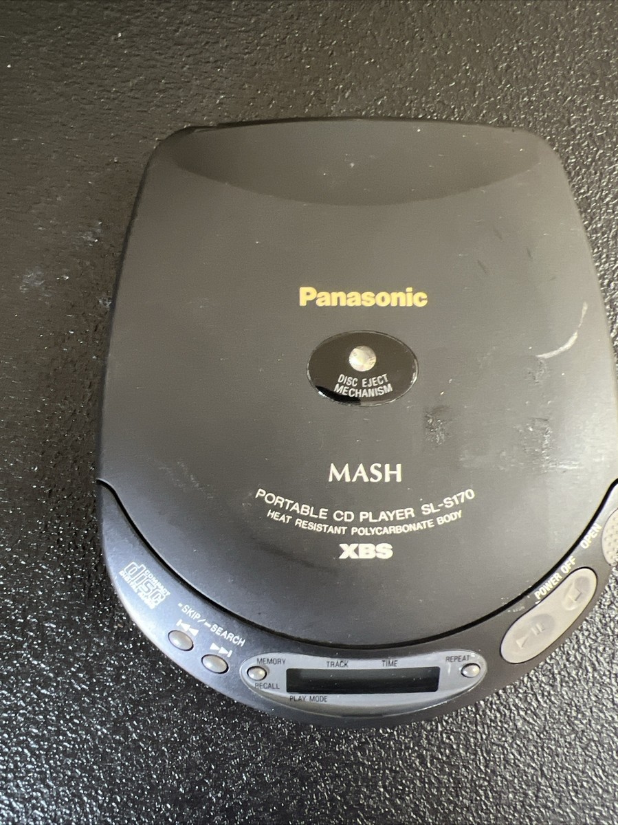 Panasonic Portable CD Player MASH XBS SL-S170 1990s Vintage Panasonic Portable CD Player MASH XBS SL-S170 1990s Vintage